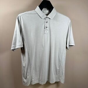 Orvis Mens XL Polo Shirt Short Sleeve Button Up‎ Casual Gray